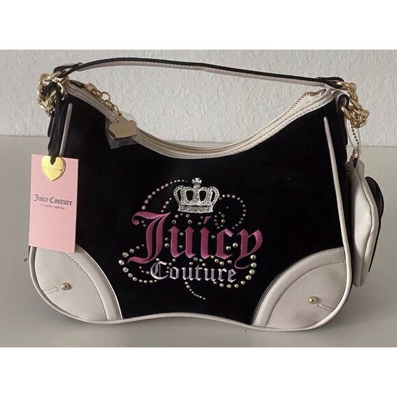 Juicy Couture Handbags - Juicy Couture Dreamy Juicy Shoulder Bag Liquorice Crystal Black Bling Viral NEW